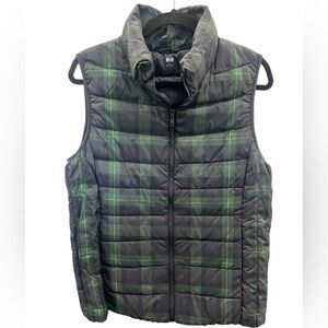 UNIQLO Ultra Light Down Puffer Vest Navy Blue/Green Size Large